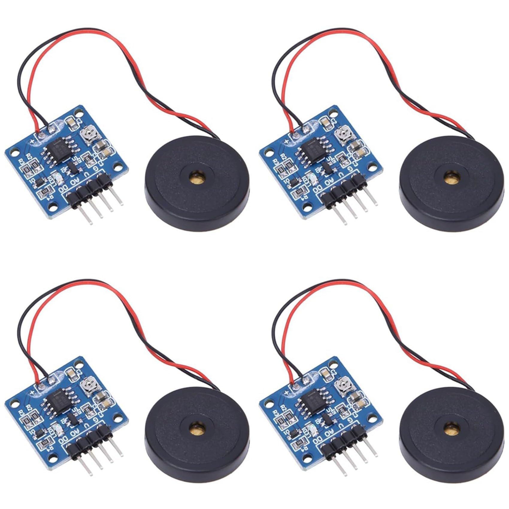 Jnchdghwa As Shown 4Pcs Piezoelectric Vibration Tapping Sensor Module Vibration Switch Module Mini Vibration Motors Mini Vibrating Motor