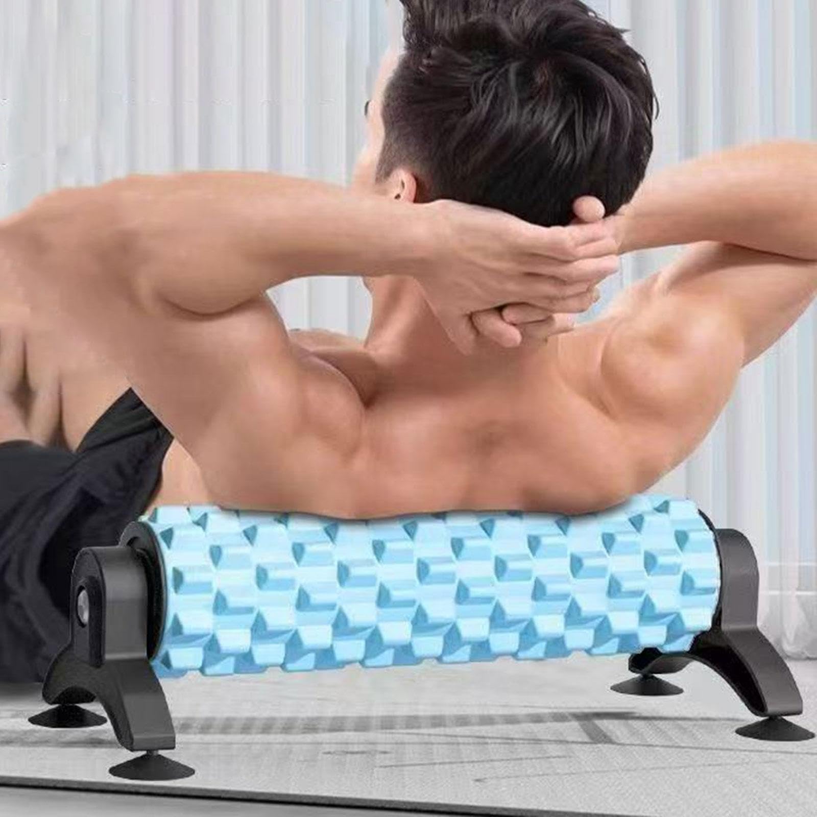 Rodillo de Masaje de Espuma EVA con Soporte, Masajeador de Cuerpo Completo para Estiramiento de Brazos Y Ejercicios Deportivos.