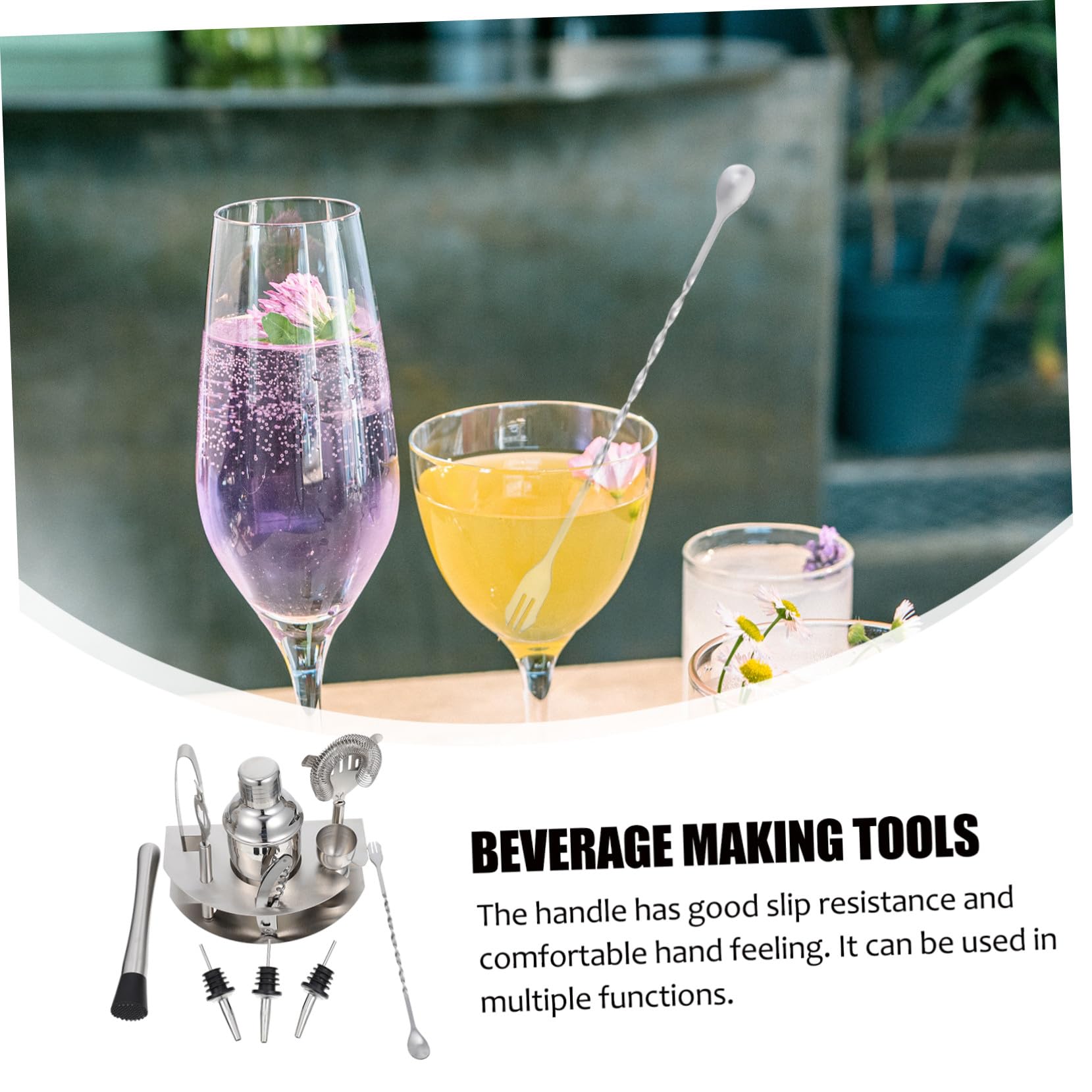 Shaker à Cocktails Polyvalent en Acier Inoxydable Professionnel, Kit de Barman Portable 12 Pièces pour Bar et Maison, Accessoires pour Préparation de Boissons et Milk Tea