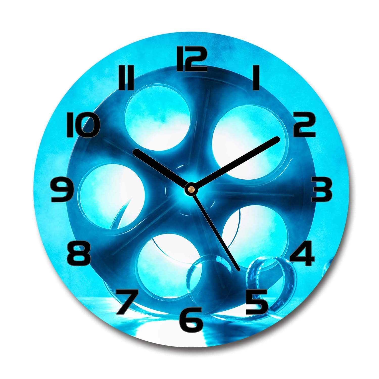 Horloge en verre 60x60cm Tulup silencieuse pour un salon design