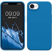 kwmobile Case for Apple iPhone 17e / iPhone 16e Case - Soft Cover - Shockproof Silicone - Wireless Charging Blue Reef