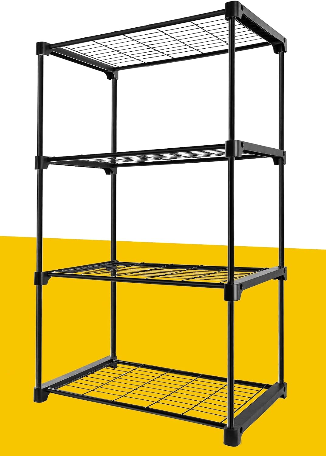 TABIGER 47.3" Storage Shelves Unit, Closet Wire Shelving for Storage with 4 Tier Metal DIY Stackable Shelves, Closet Shelving for Kitchen Bedroom Laundry Room Living Room, 25.6" W x 15.8" D x 47.3" H