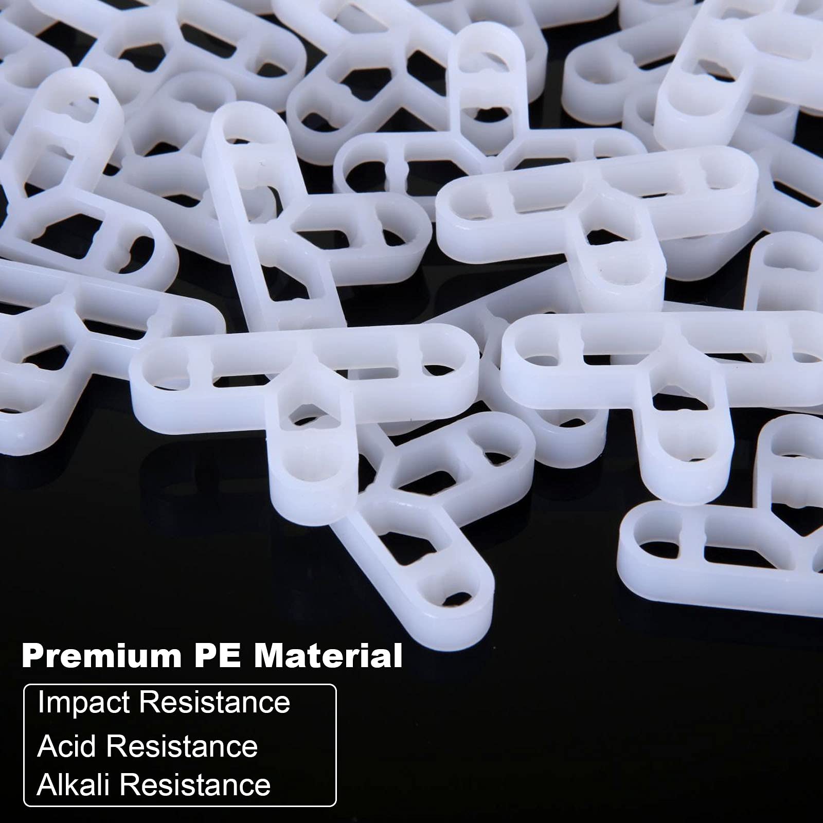 Shanq Fliesen-Abstandshalter, 10 mm, T-förmig, hohl, Fliesenkreuz, abnehmbare Kunststoffgelenke, Abstandshalter, Clips für DIY-Fliesen-Nivellierung, Pflastersteine, Positionierung, Weiß, 800 Stück