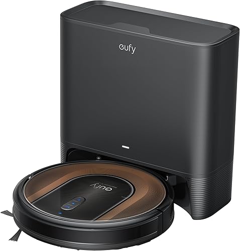eufy RoboVac G30 Hybrid SES 2 en 1, aspiradora robot de autovaciado, navegación dinámica, cuidado de alergias, succión fuerte de 2000 Pa, Wi-Fi,