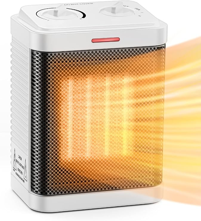 Space Heater for Indoor Use, 1500W PTC Ceramic Heater with