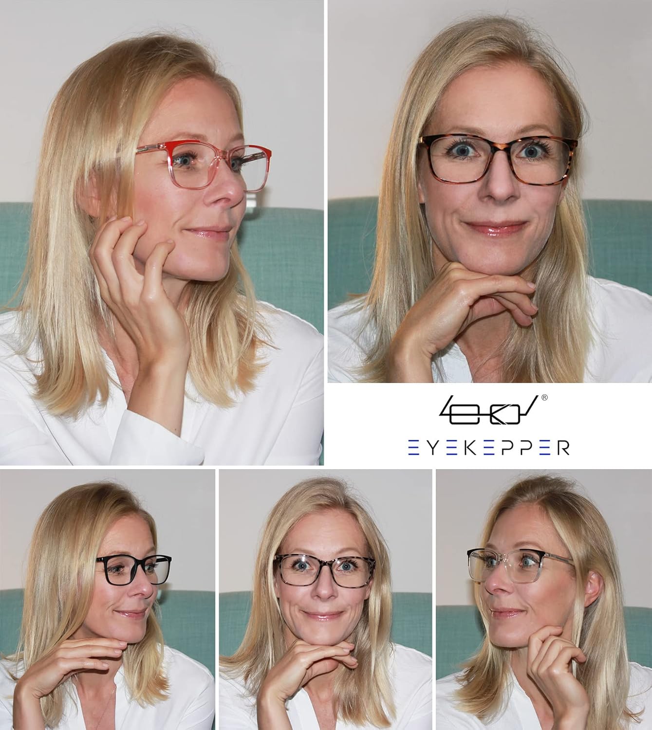 Eyekepper 5-pack Bifocal Reading Glasses for Women Large Frame Bi-focal Readers +1.00