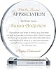 Custom Crystal Retirement Plaque Personalized Gift for Coworker, Colleague, or Employee (M - 6.5)