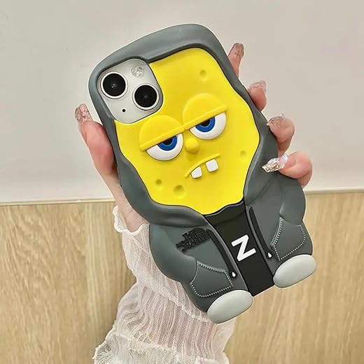 جراب سيليكون ناعم بكرتون ثلاثي الأبعاد لآيفون 15 برو ماكس|15 برو|15|14 ماكس|14برو|14 - 13|13 ماكس|13 برو|12 ماكس|12 - 12 برو|11...