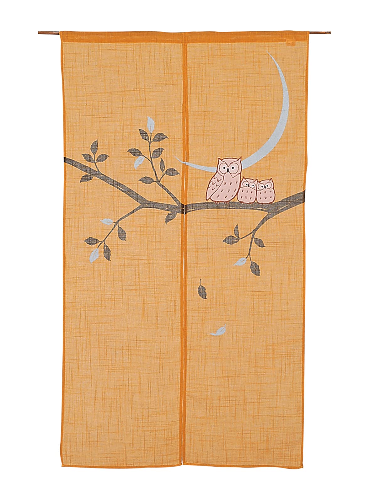 Amazon｜川島織物セルコン のれん ふくろう イエロー 85×90cm EJ1092