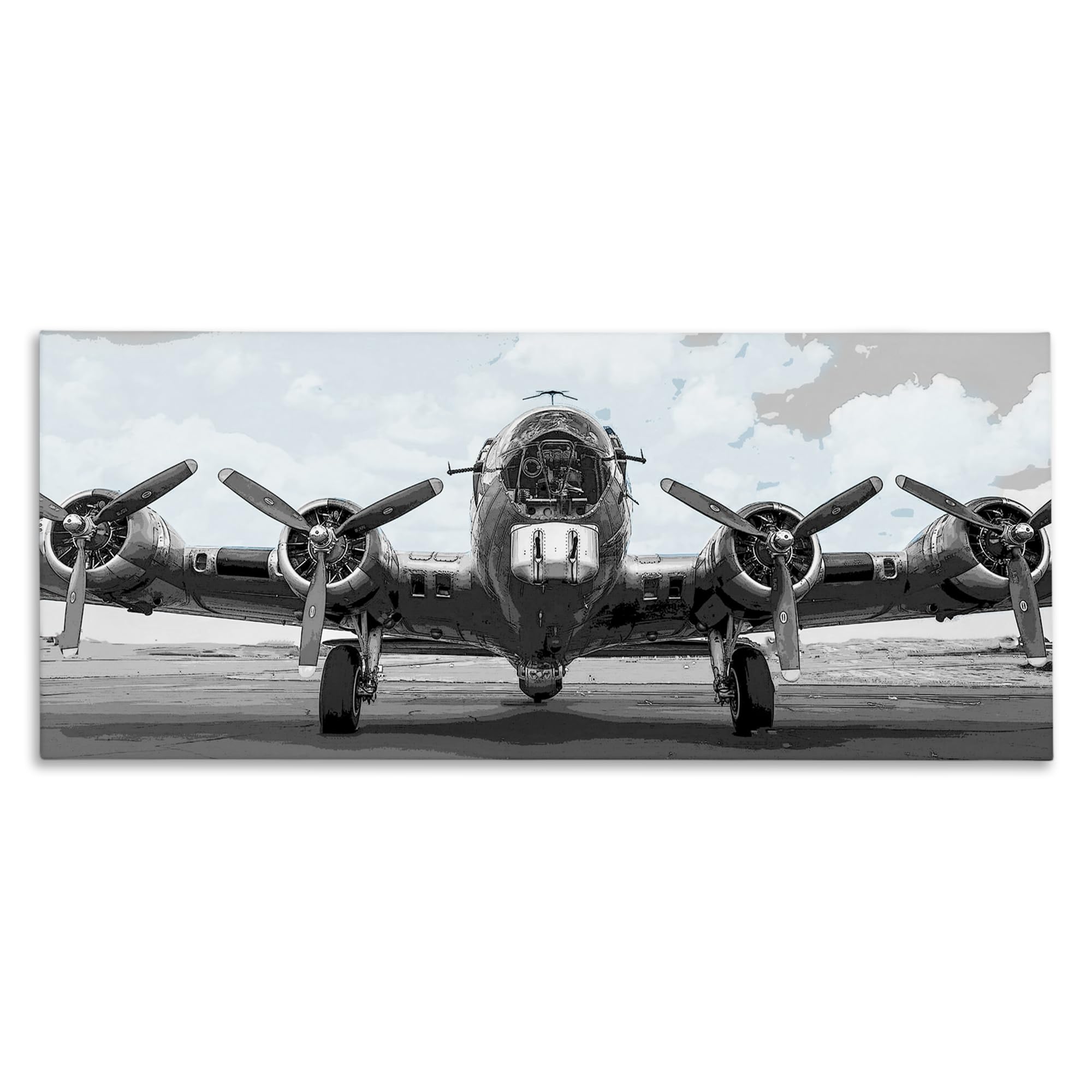 Stupell Industries Unframed Historic Aviation Aircraft, 13 X 30 Inch Canvas Wall Art