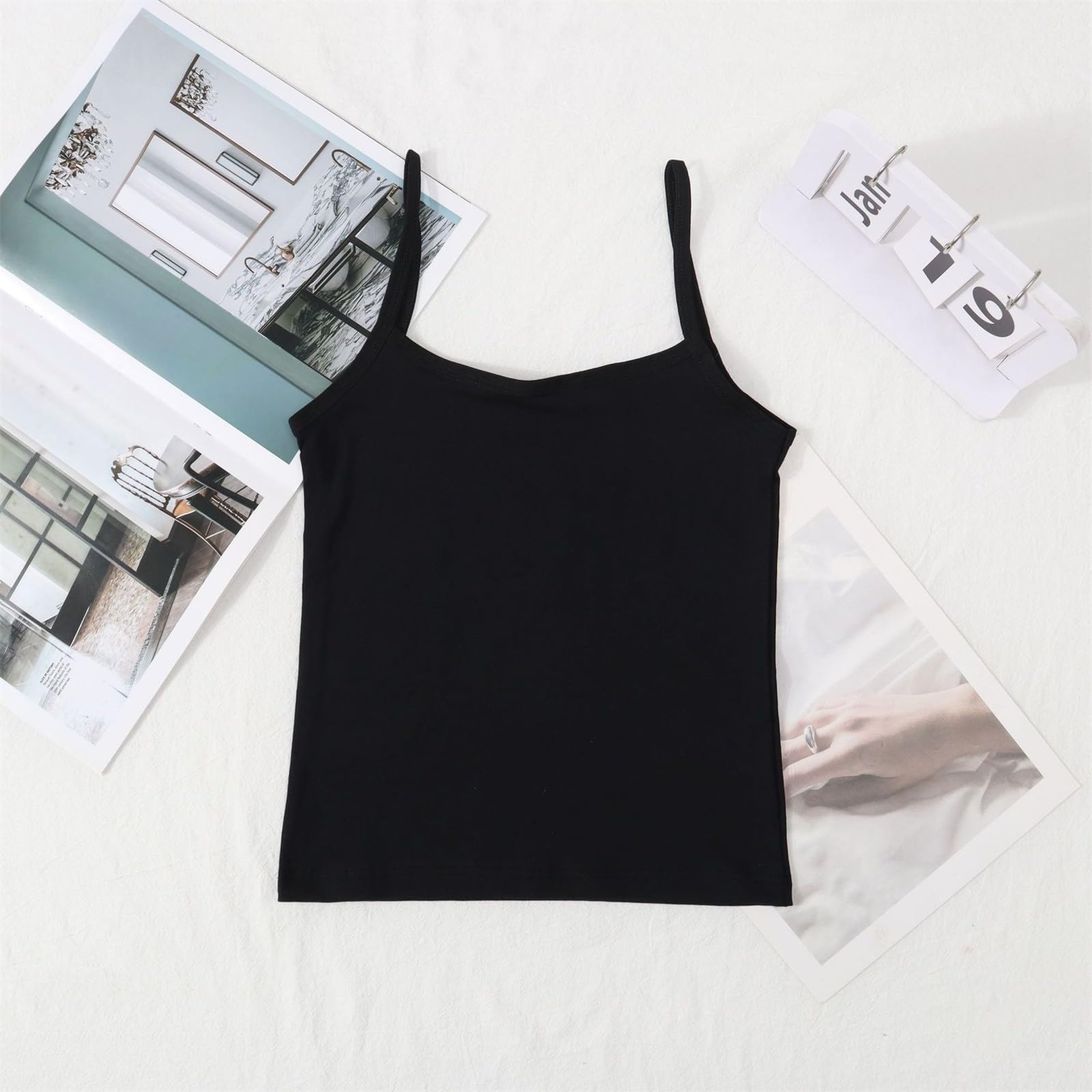 Girls Camisole Undershirts Cotton Spaghetti Strap Tank Tops Kids Sleeveless Soft Lightweight Breathable Summer Shirts — view 2