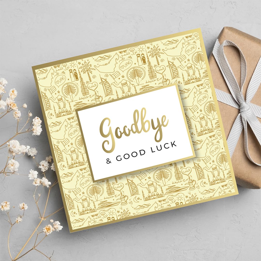 Share the Love Goodbye and Good Luch Greeting Card - Gold Foil Greeting Card