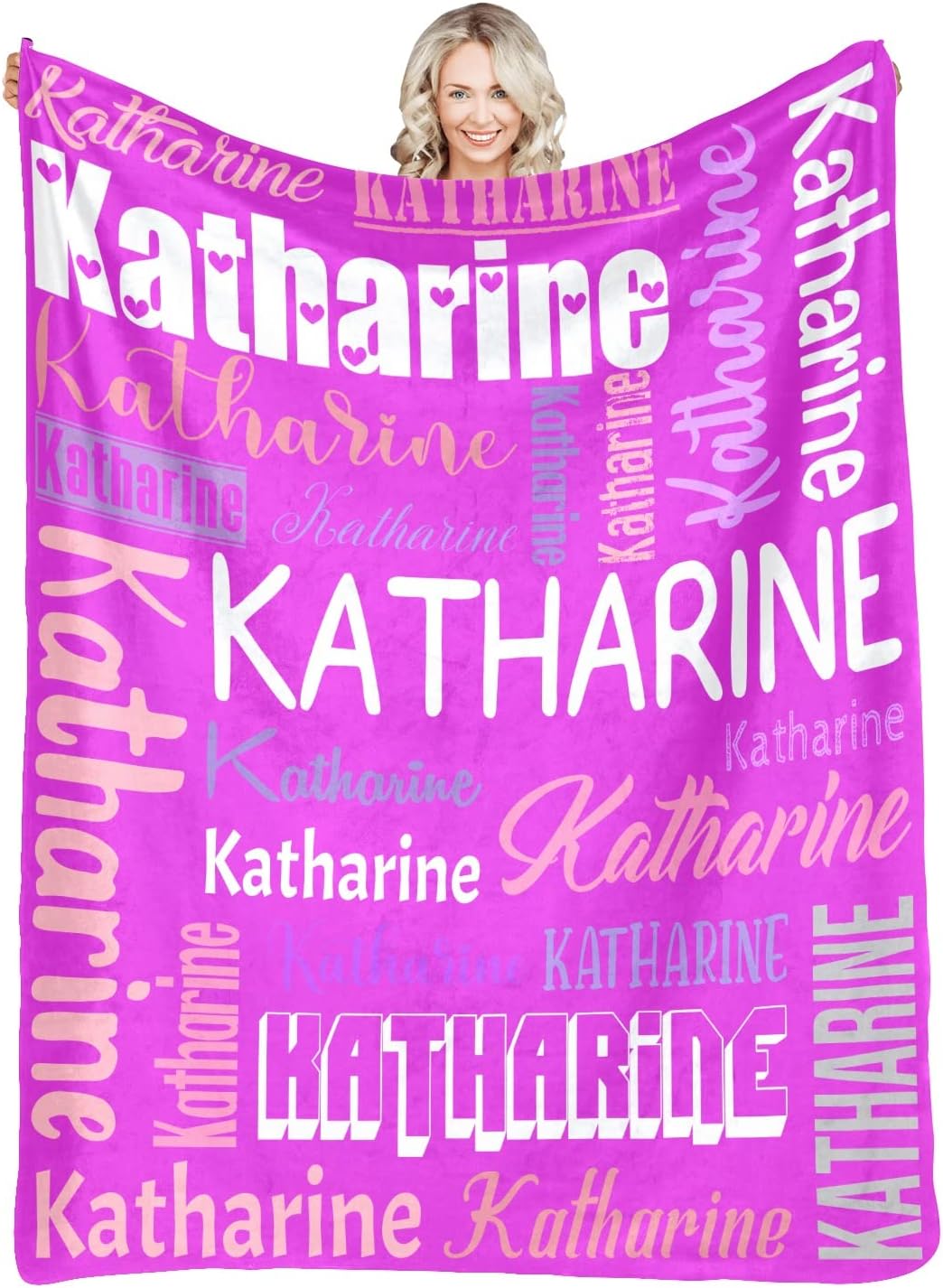 JOYXBUY Personalized Blankets with Name Custom Blanket for