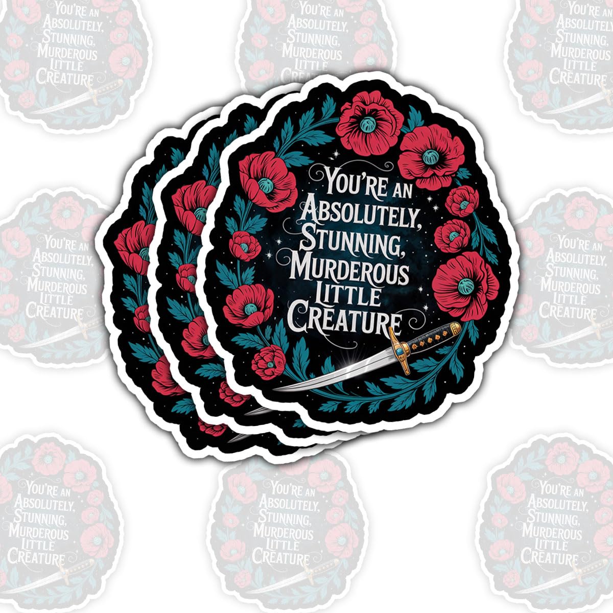 Autocollants Stunning Murderous Little Creature, cadeau idéal humour noir