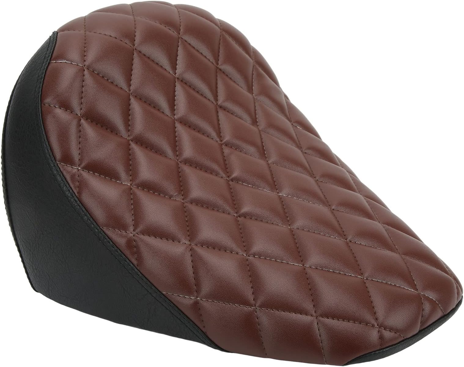 Motorcycle Front Solo Seat Comfortable Artificial Leather Diamond Stitched Brown Replacement for Indian Scout Bobber Twenty Sixty ABS 2018 2021 Upgrade Old Seats