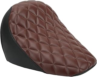 Almofada de assento de motocicleta, Fydun assento dianteiro de motocicleta de couro sintético marrom confortável almofada de assento para Scout Bobber Twenty Sixty