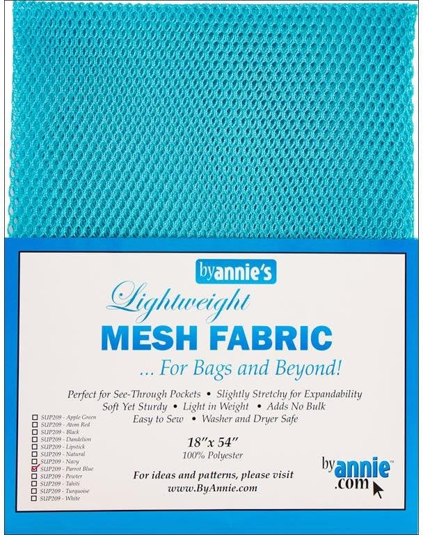 Annie Lightweight 18x54 Parrot Blue Mesh Fabric LTWT 18x54ParrotBl, 54 Inches