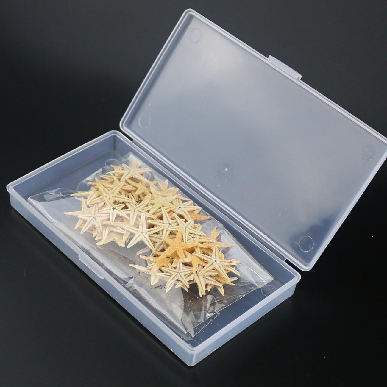 TinaWood 90PCS 0.4"-1.2" Small Starfish Star Sea Shell Beach Crafts Decor (Yellow)