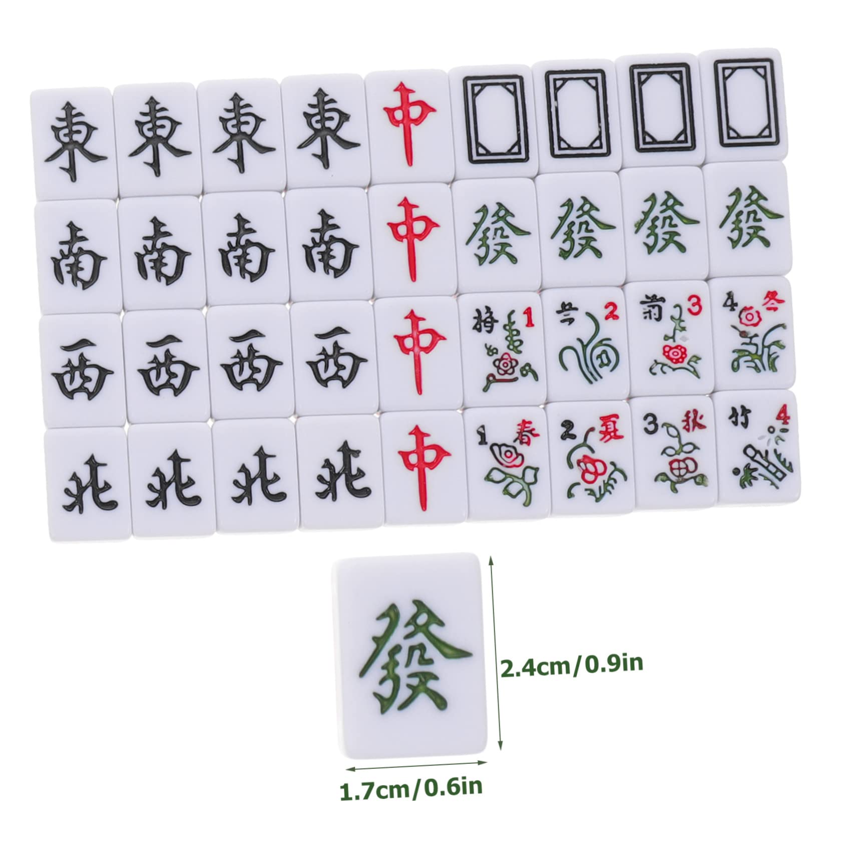 HEMOTON Chinesische Mahjong Steine 1 Satz Melamin Tragbar Weihnachten Event