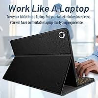Vista 4 de Funda con teclado retroiluminado para Samsung Galaxy Tab A9 Plus de 11 pulgadas 2023 (SM-X210/X216/X218) con protector de pantalla, teclado