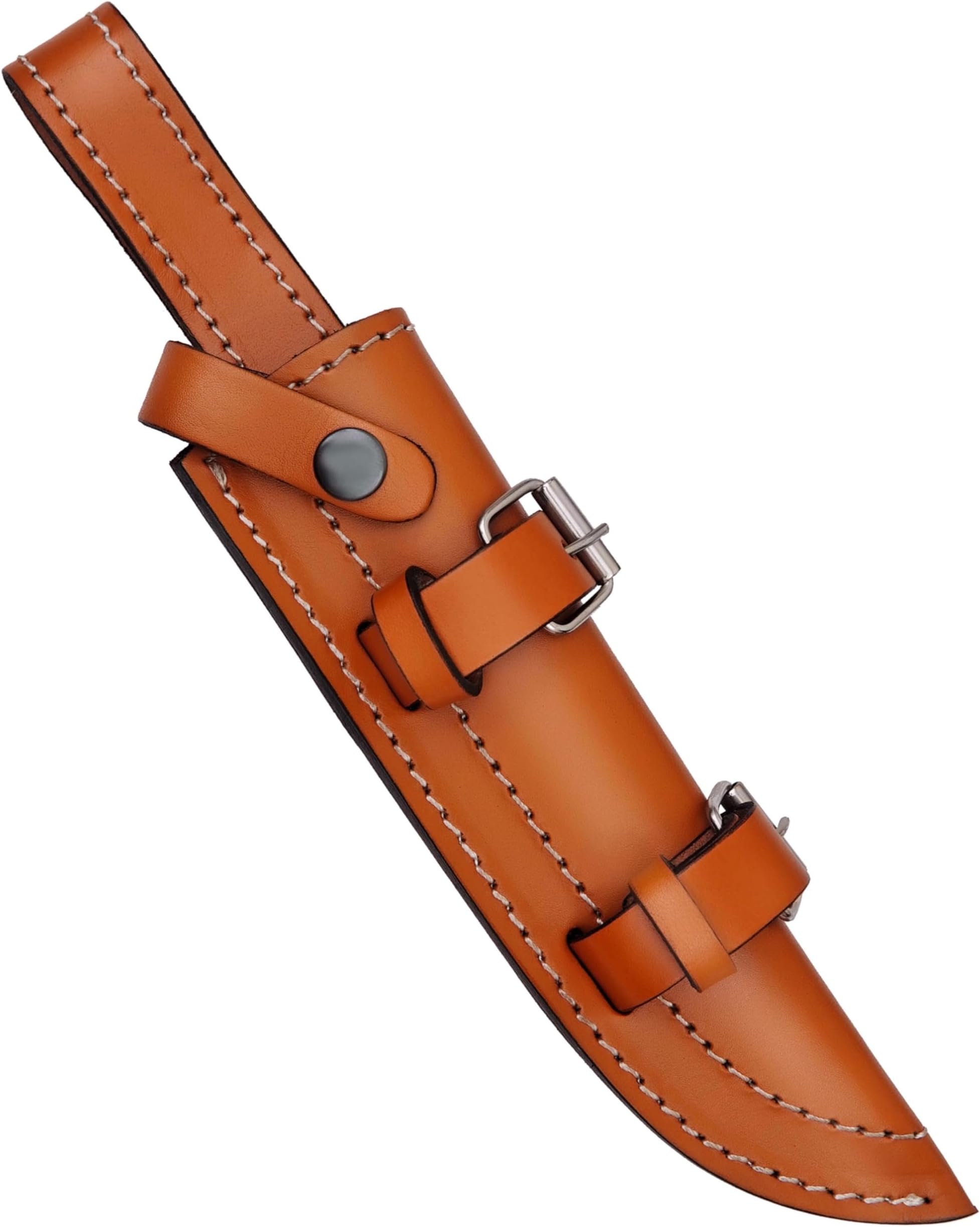 TOP GRAIN Leather Knife Sheaths for Fixed Blade Knives, Leather Knife Sheath for Belt, Leather Knife Holster Belt Knife Holder, Vertical Knife Sheath for Belt No:75
