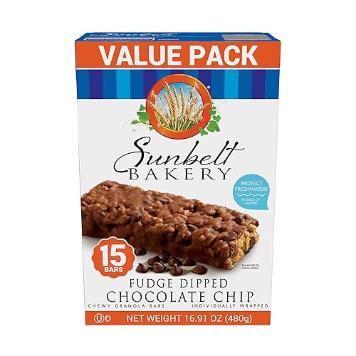 Vista 6 de Sunbelt Bakery Barras de granola masticables con chispas de chocolate, 50 barras de 1.0 onzas (5 cajas)