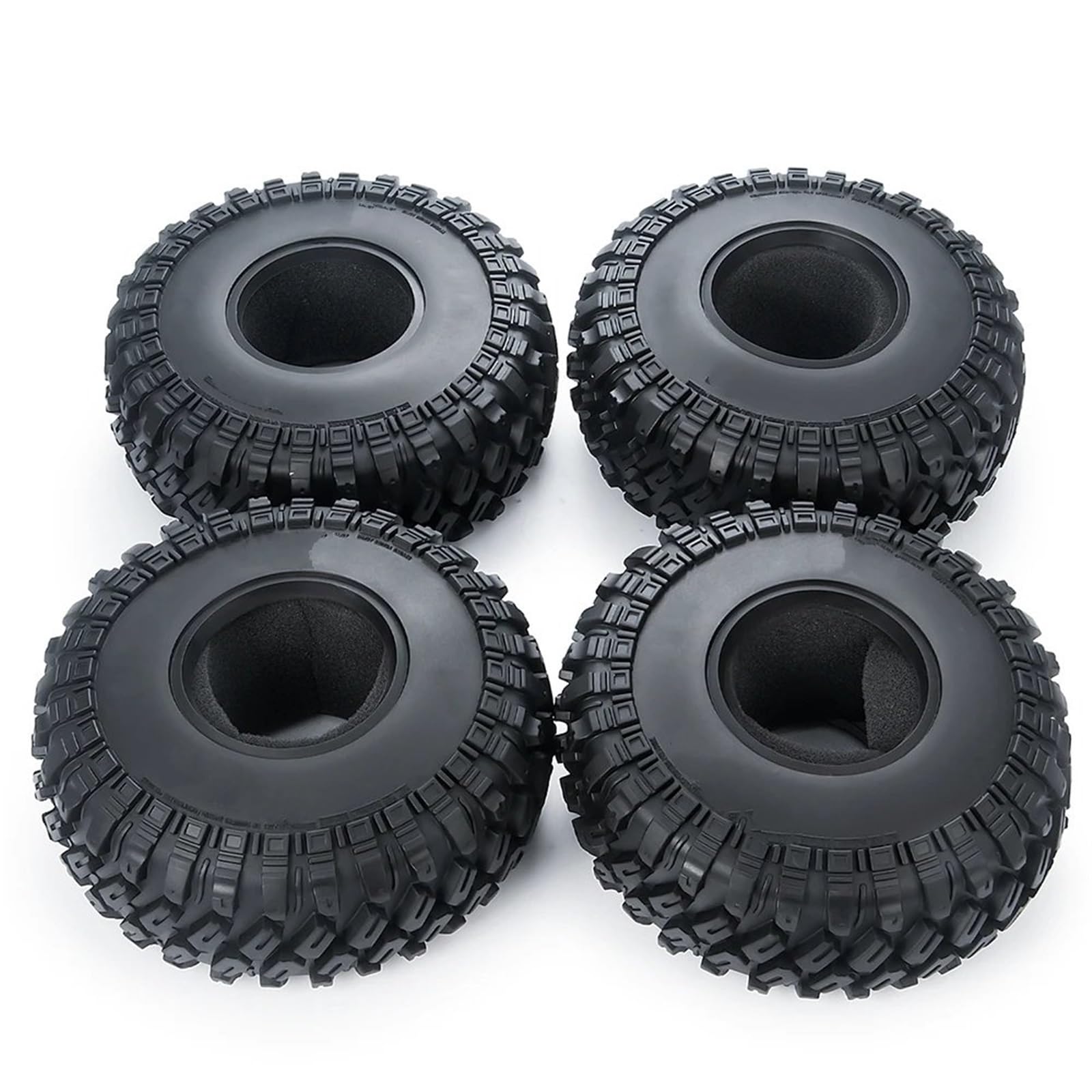 Compatible con Axial para SCX10 90046 AXI03007 TRX4 TRX6 D90 1/10 Coche Trepador De Control Remoto 4 Uds Neumáticos De Goma De 1,9/2,2 Pulgadas Neumáticos Coche RC