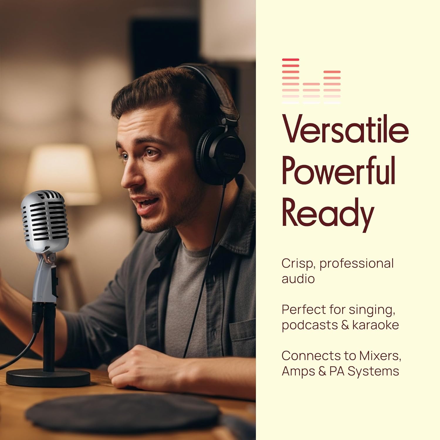 Timeless Silver Vintage Vocal Microphone for Studio and Stage Performance