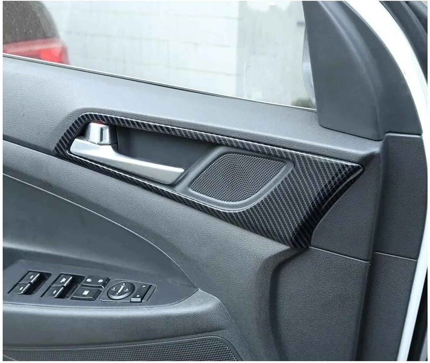 for Hyundai for Tucson 2015 2016 2017 2018 2019 4PCS Car Interior Molding Door Handle Bowl Cover Case Trim Sticker Decoration Interior Cover Trim