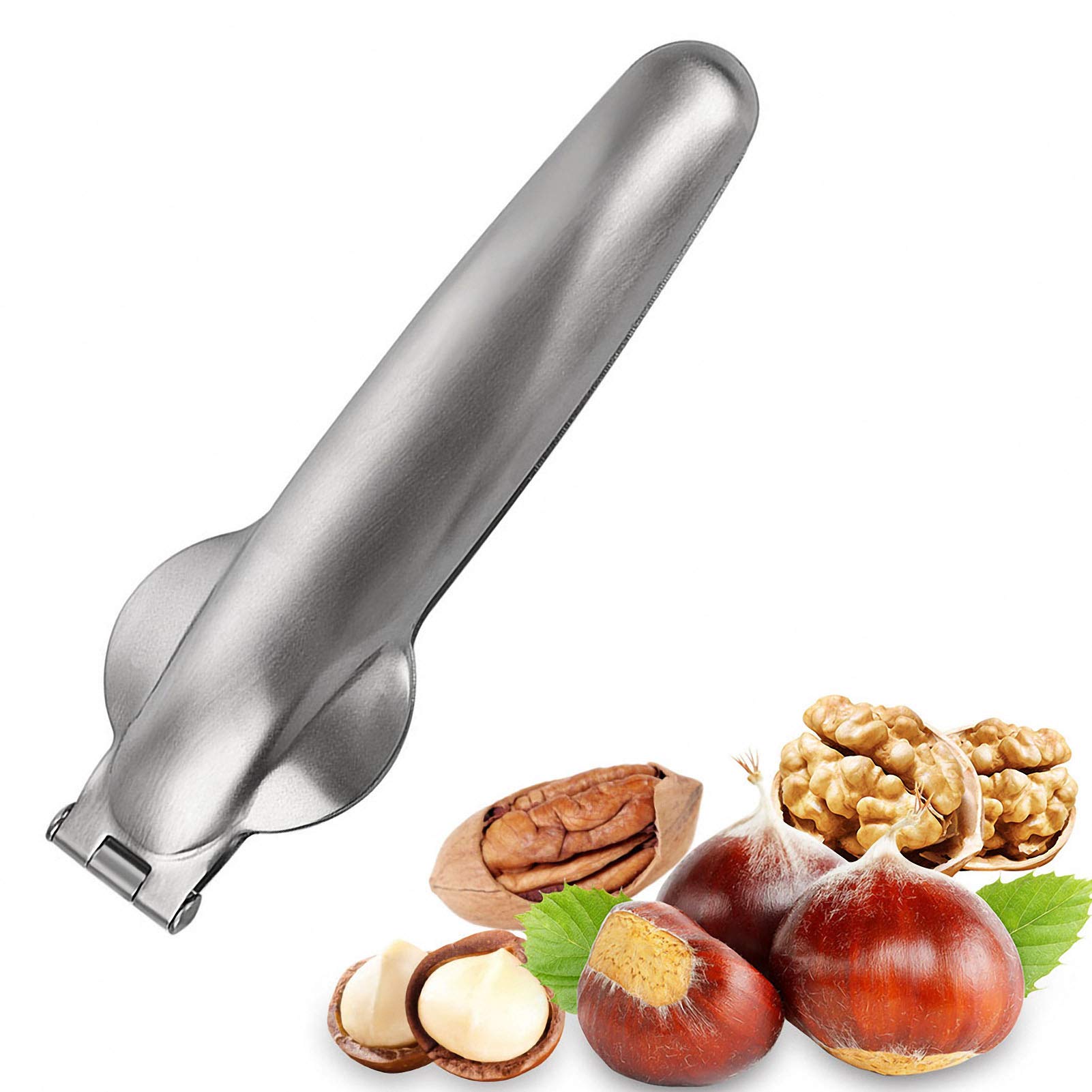 KuKiMa Nutcracker Chestnut Clip, 304 Stainless Steel Walnut Pliers Sheller Opener, Multifunctional Metal Chestnut Opener, Kitchen Utensils er Opener Tools for all Dried Nuts