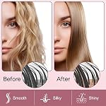 Brosse de lissage des cheveux - SIQUER Brosse de redressage ionique avec 13 Temps LCD Affichage 45s Chauffage rapide 60mins Peigne de lissage anti-calcaire en céramique auto-off pour Salon de la Maison, Noir