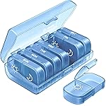 AUVON XL Weekly Pill Organizer 2 Times a Day, AM PM Pill Case with One-Side Large Opening for Easy to Use, Pill Box 7 Day Travel Medication Organizer for Medications, Vitamins, Fish Oils, Supplements