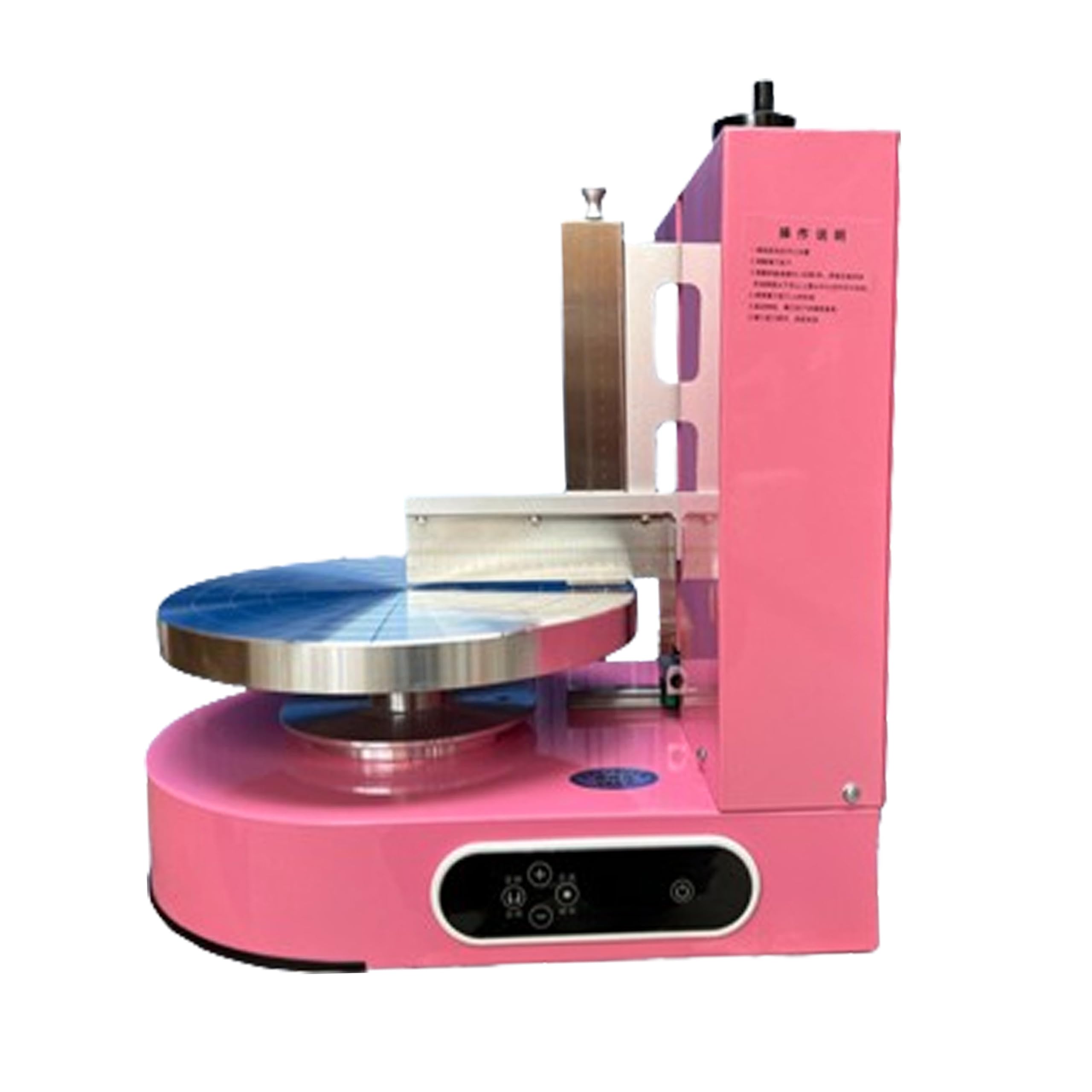 Elektrische Kuchendekorationsmaschine, 200 W automatische Buttercreme-Verteilmaschine, kommerzielle Kuchenglasur-Beschichtungsmaschine, für 4-12-Zoll-Kuchen,Pink