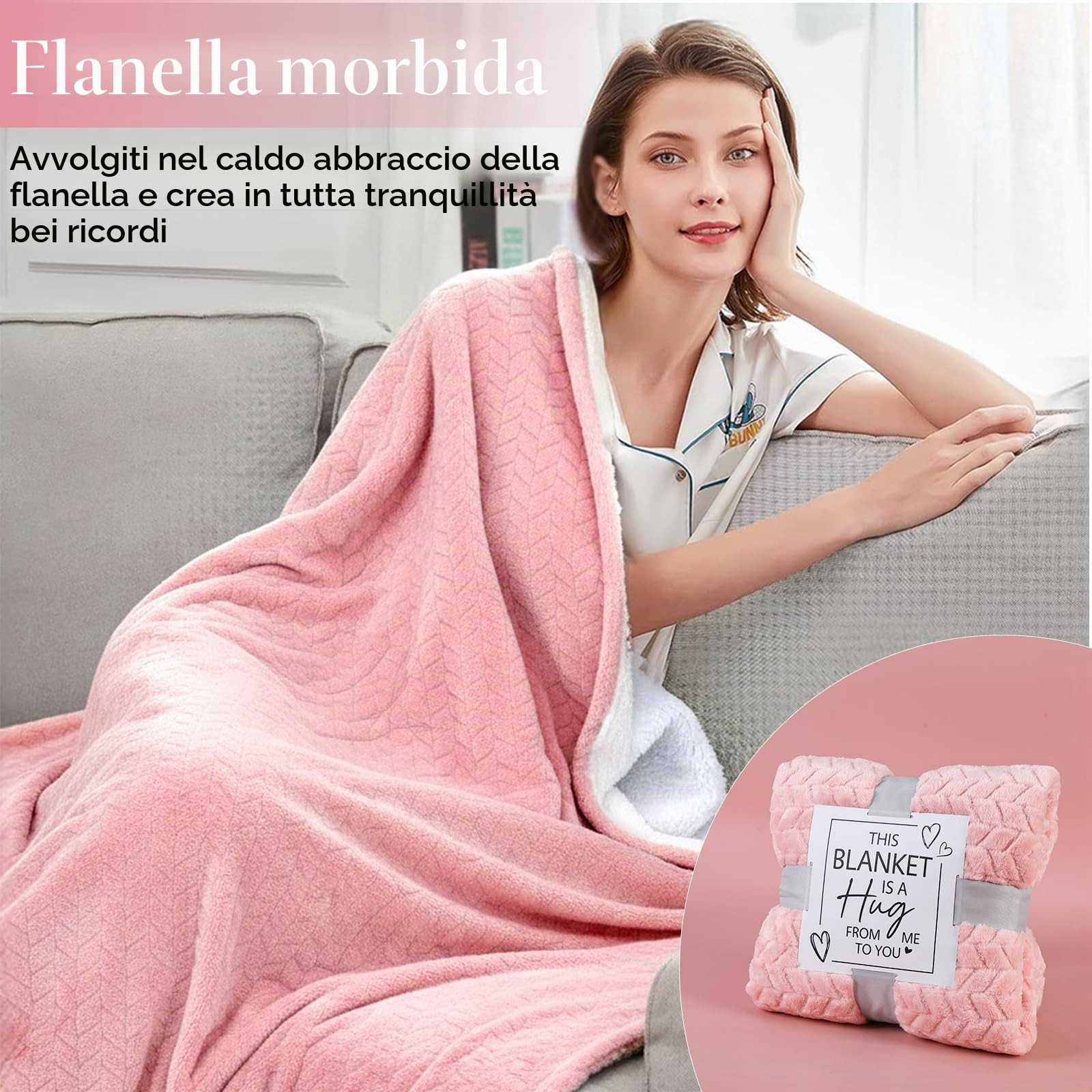 Regalo Donna Compleanno,Set Cofanetto Regalo Donna con Coperta Flanella, per Amiche,Mamma e Sorella,Regali Natale Regalo San Valentino,12 Pezzi