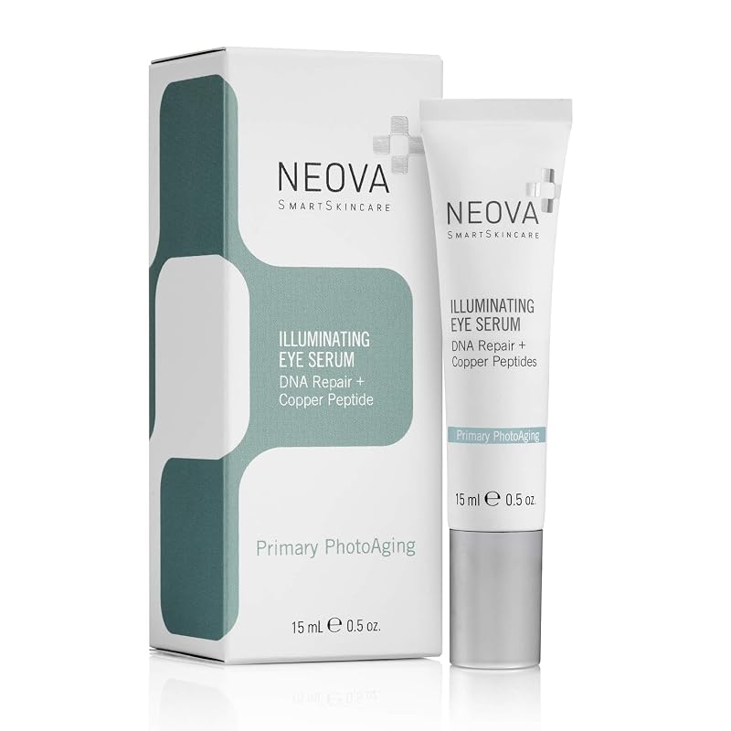 Sérum para a região dos olhos NEOVA SmartSkincare com peptídeo de cobre e enzimas de reparo do DNA