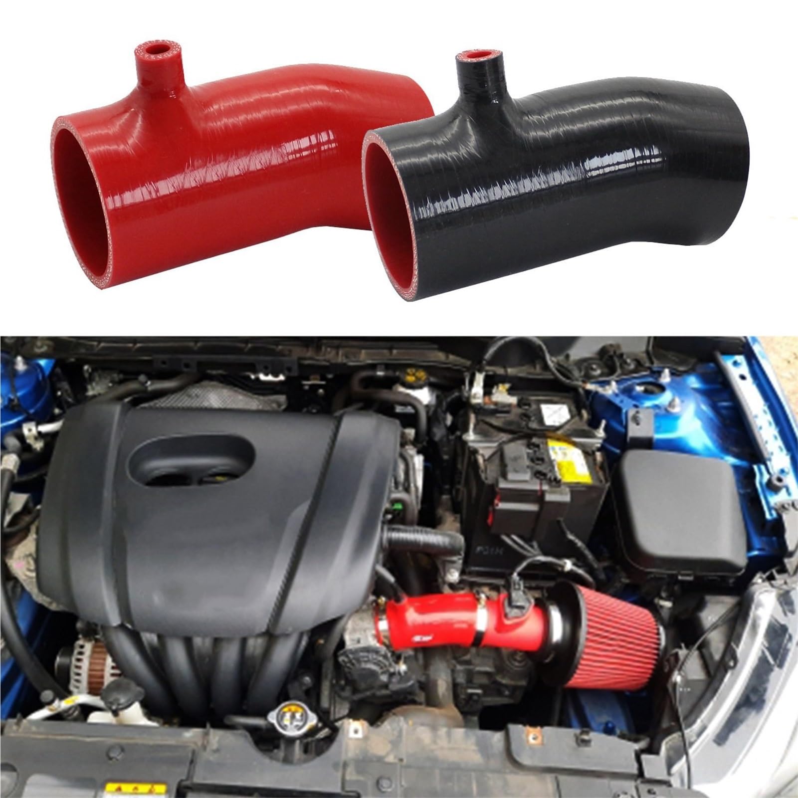 wlot powietrza do samochodu Pasuje do Mazdy 3 6 CX-4 Axela 1.5L Atenza 2.0L Zestaw filtrów dolotu powietrza samochodu(2.5L-76-BK)