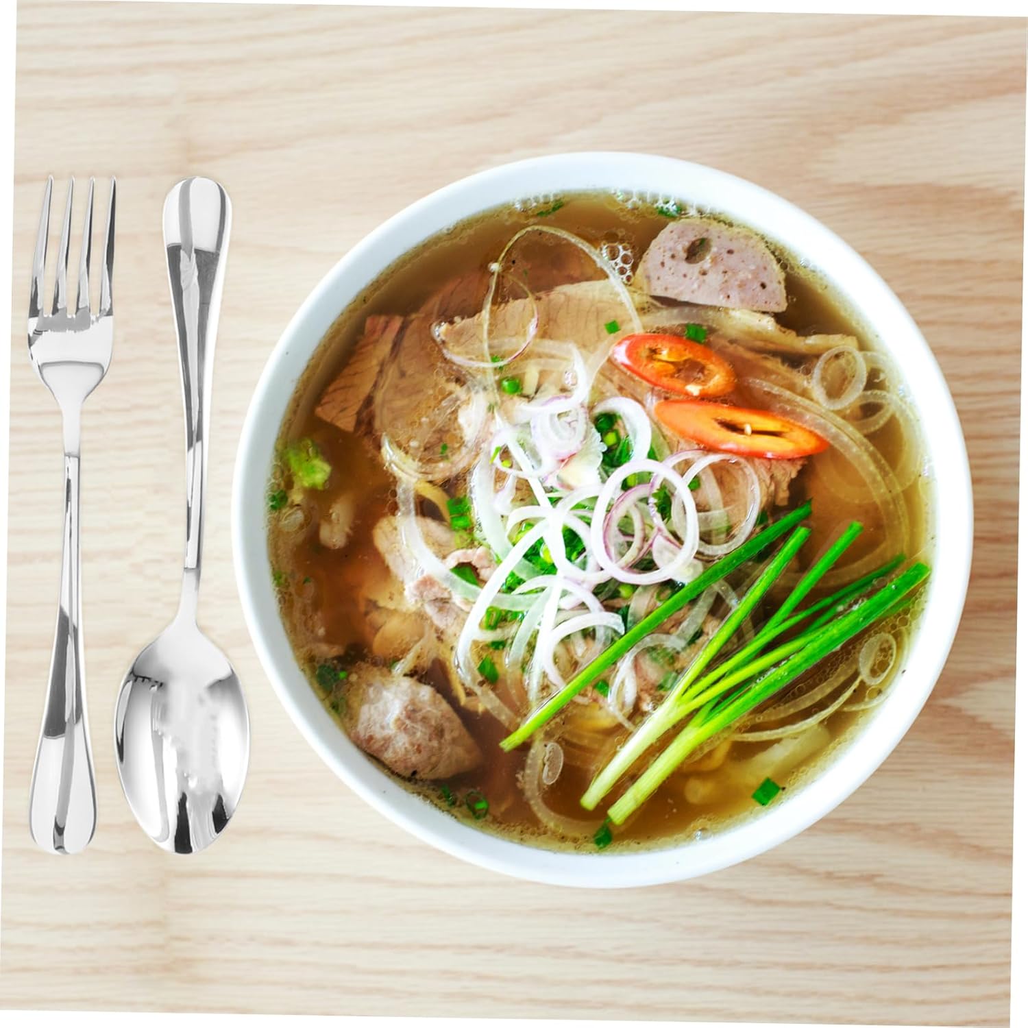 POPETPOP Stainless Steel Camping Utensil Set Storage Bag Portable Cutlery Kit for Hiking Picnic Bbq