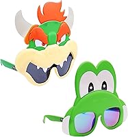 Vista 38 de Sun-Staches Gafas de sol oficiales de Super Mario Mario Luigi Peach Bowser Yoshi Wario o Waluigi accesorio de disfraz Se adapta a la mayoría
