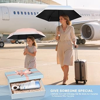 Mini Sun Umbrella UPF 50+ Folding Lightweight Umbrella for Purse Compact Portable Parasol Summer UV Protection Cute Umbrellas