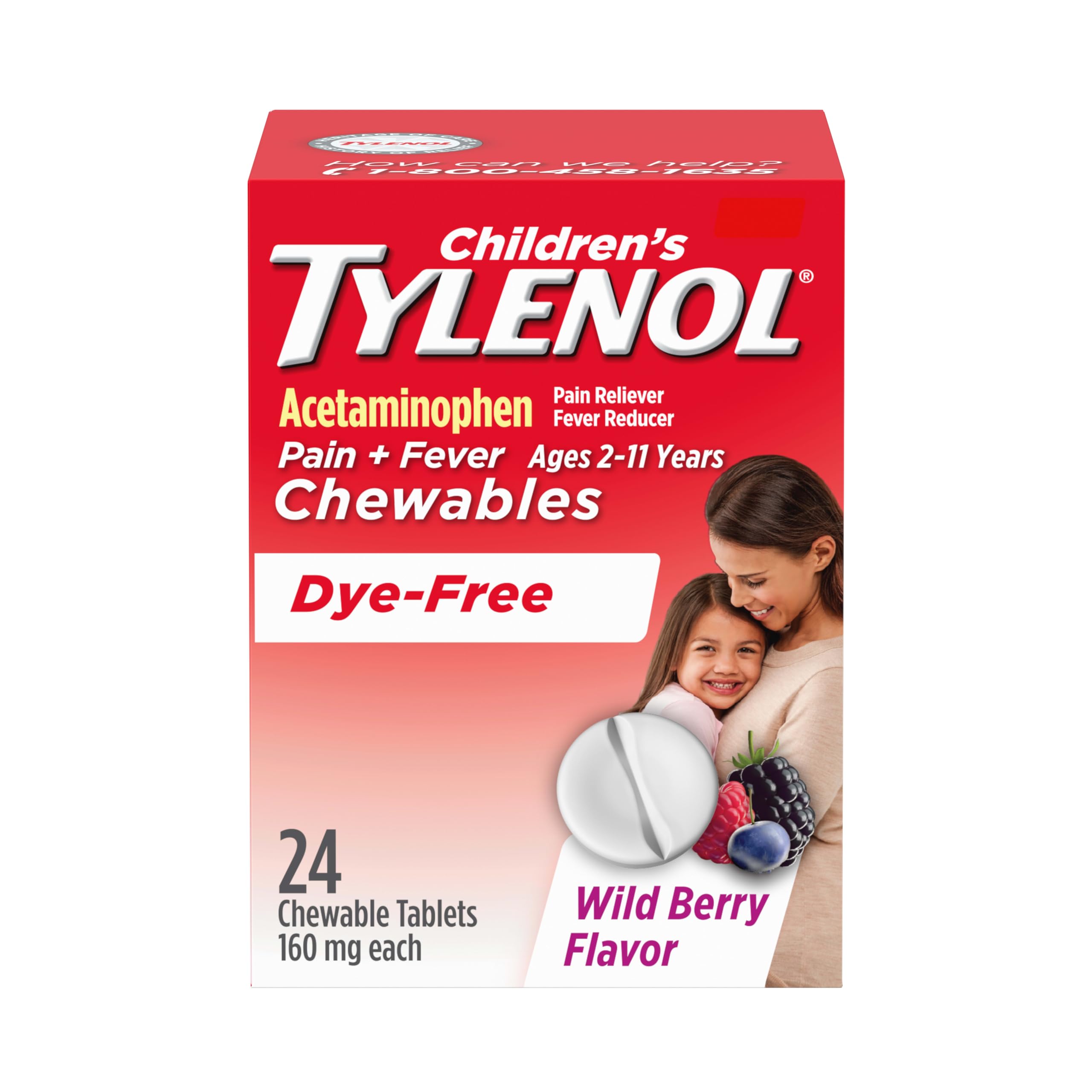 Tylenol Children's Tylenol Dye-Free Chewables - oral pain relief | Mubboo