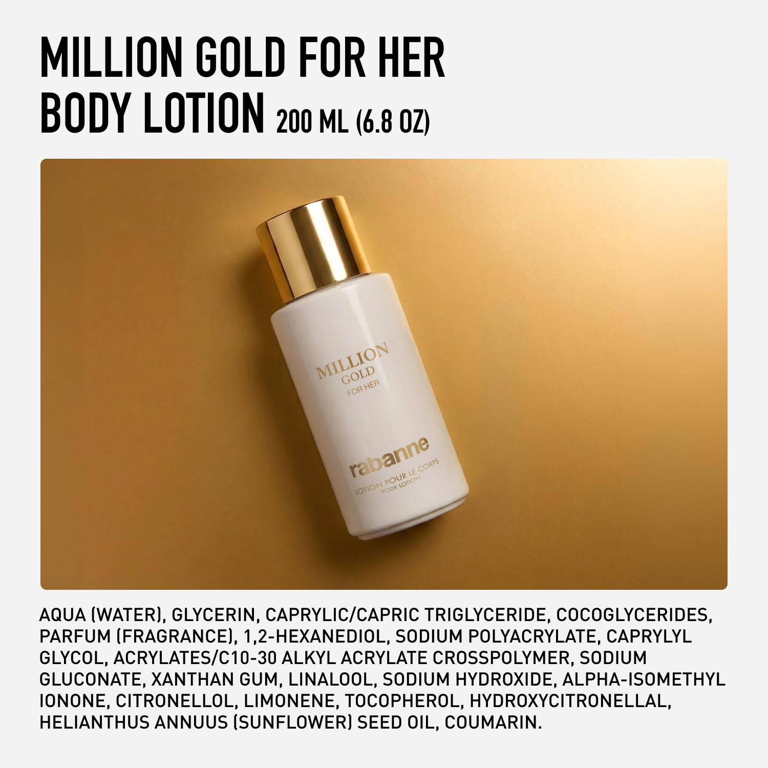 NUNU TRADING Million Gold dla niej balsam do ciała 200 ml