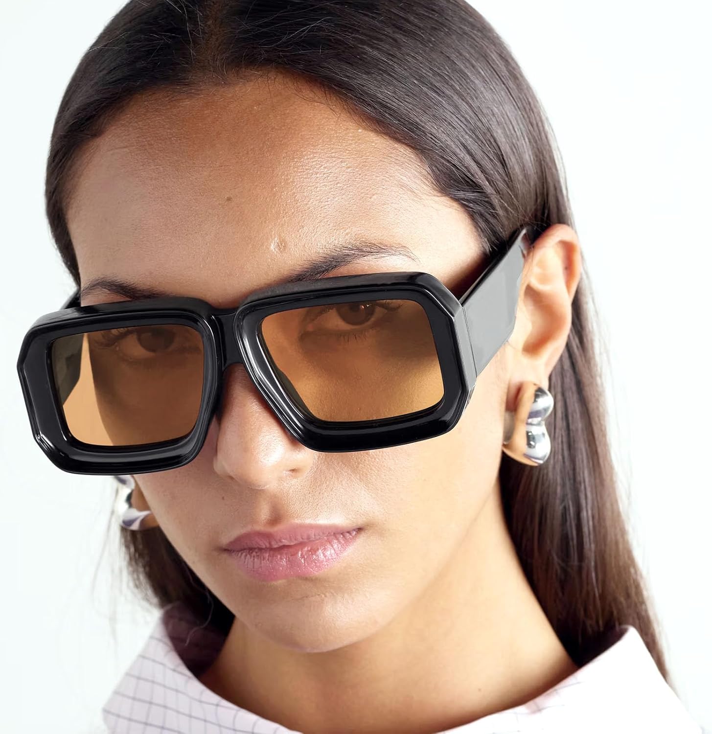 YDAOWKN Vintage Oversized Sunglasses for Women Men Retro Square Luxury Big Large Sun Glasses UV400 - Image 6