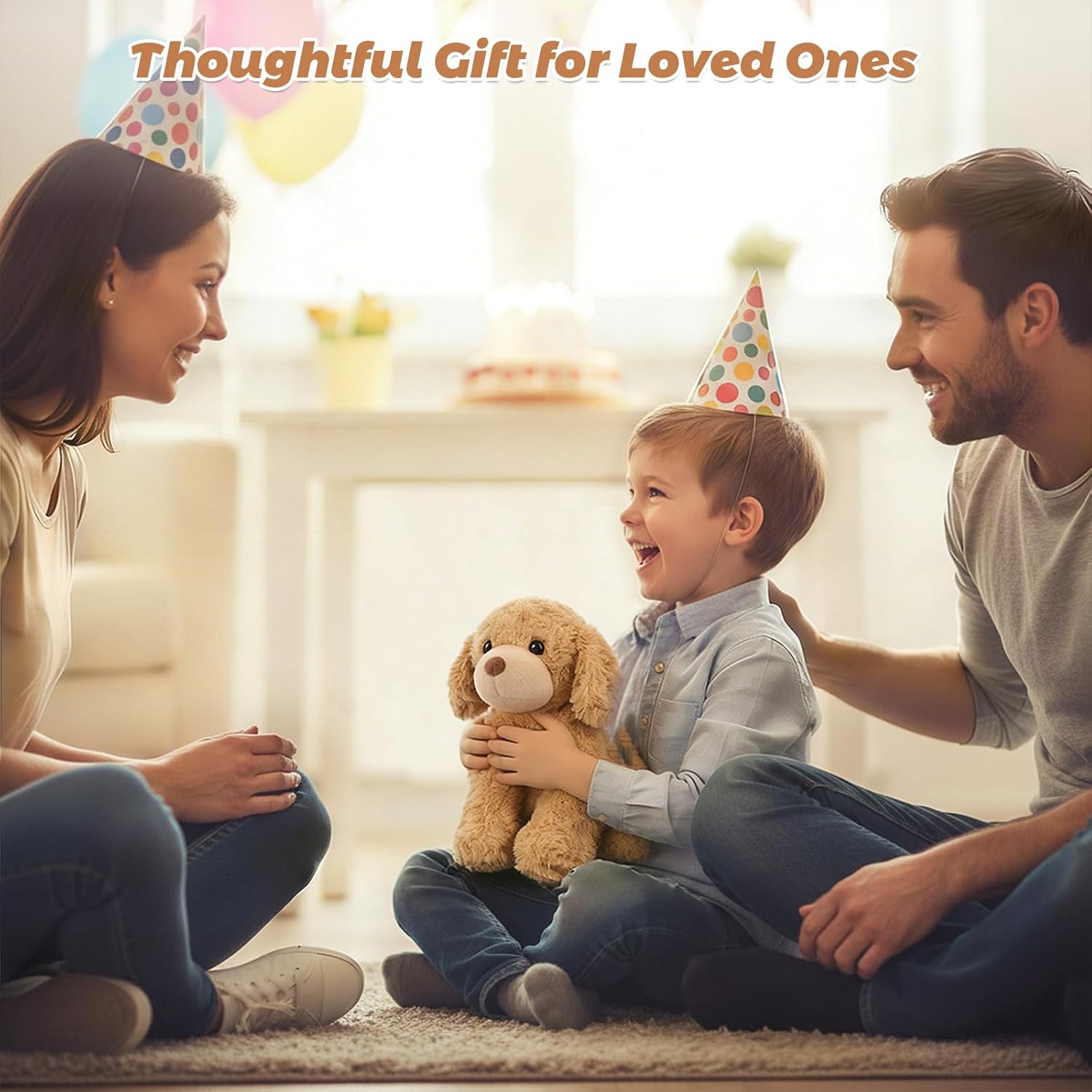 Coolable & Microwavable Dog Stuffed Animal, Weighted Stuffed Animals Plush for Kids, Women, Girls, Lavender Scent Dog Gifts, Get Well Soon Gift for Adults & Kids, Heated Plush for Period Cramp
