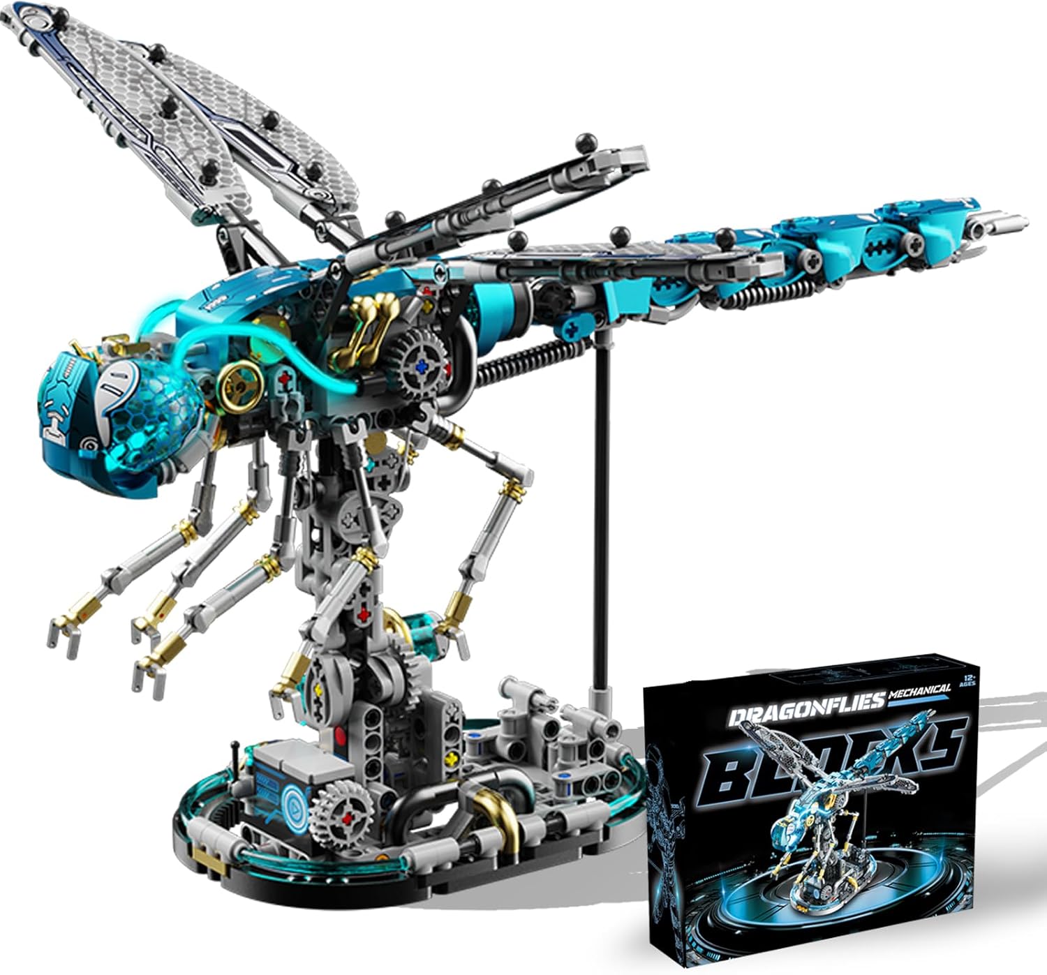 Ideas Mechanical Praying Mantis Building Set with Light,Collectible Set for Adults, Compatible with Lego Animal,Authentically Detailed Build and Display Model for Home or Office Décor (999PCS)