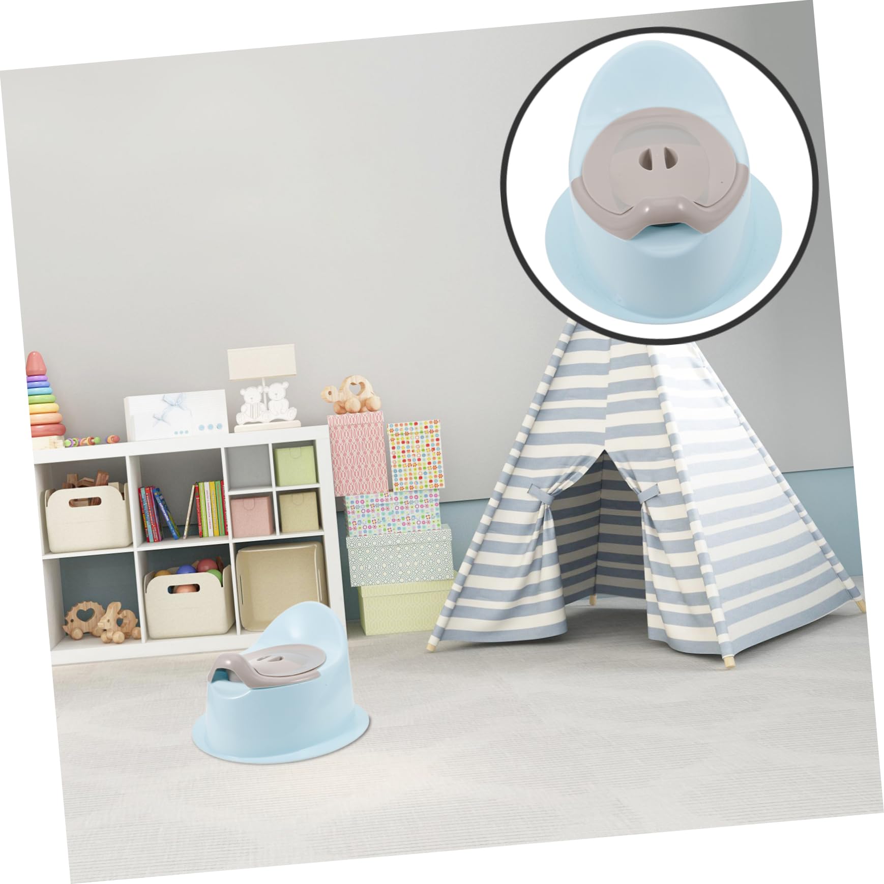 Tofficu Tragbares Töpfchen für Kleinkinder Kunststoff Stabil und Bequem für Kleinkind Toilettentraining zu Hause und Reisen