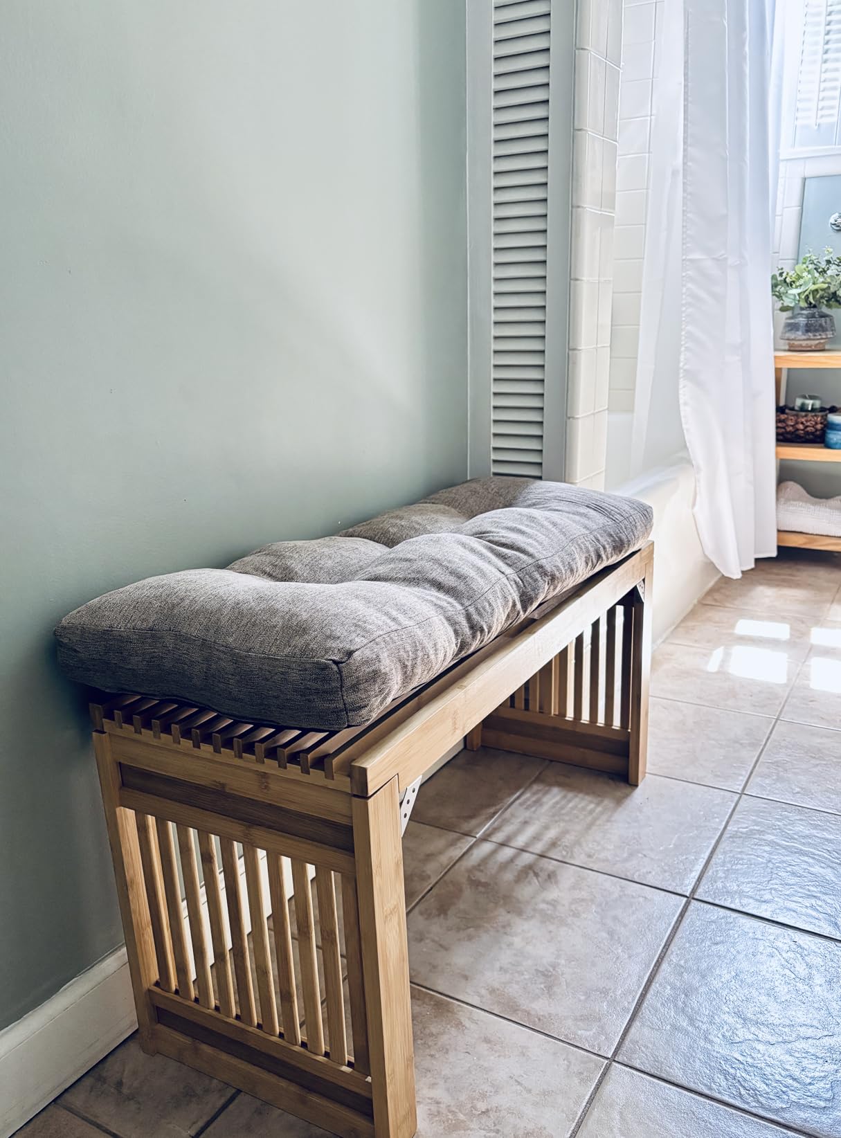 HOOBRO Bamboo Dining Bench, 35", Natural photo review