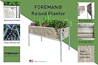 Vista 12 de Foreman Raised Garden Bed on Wheels – Weather-Resistant Raised Garden Bed (48" x 24" x 32") with Drainage, Ideal Raised Garden Bed for Vegetables &