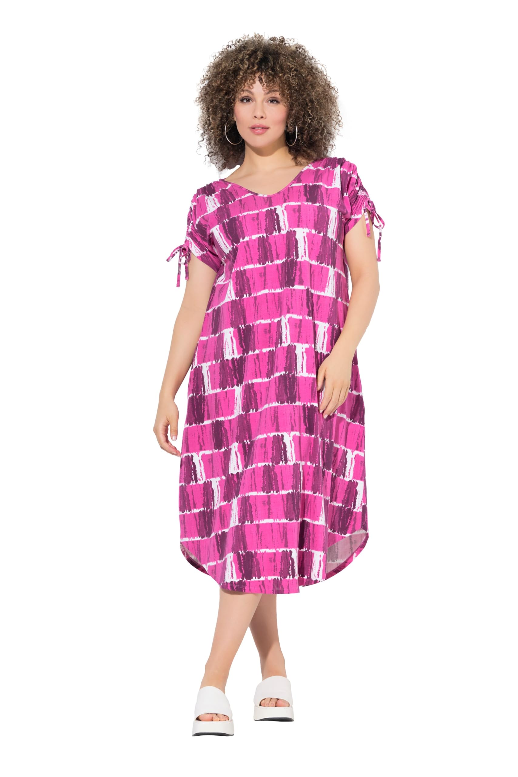Ulla Popken Damen Kleid, Batikstreifen Dress