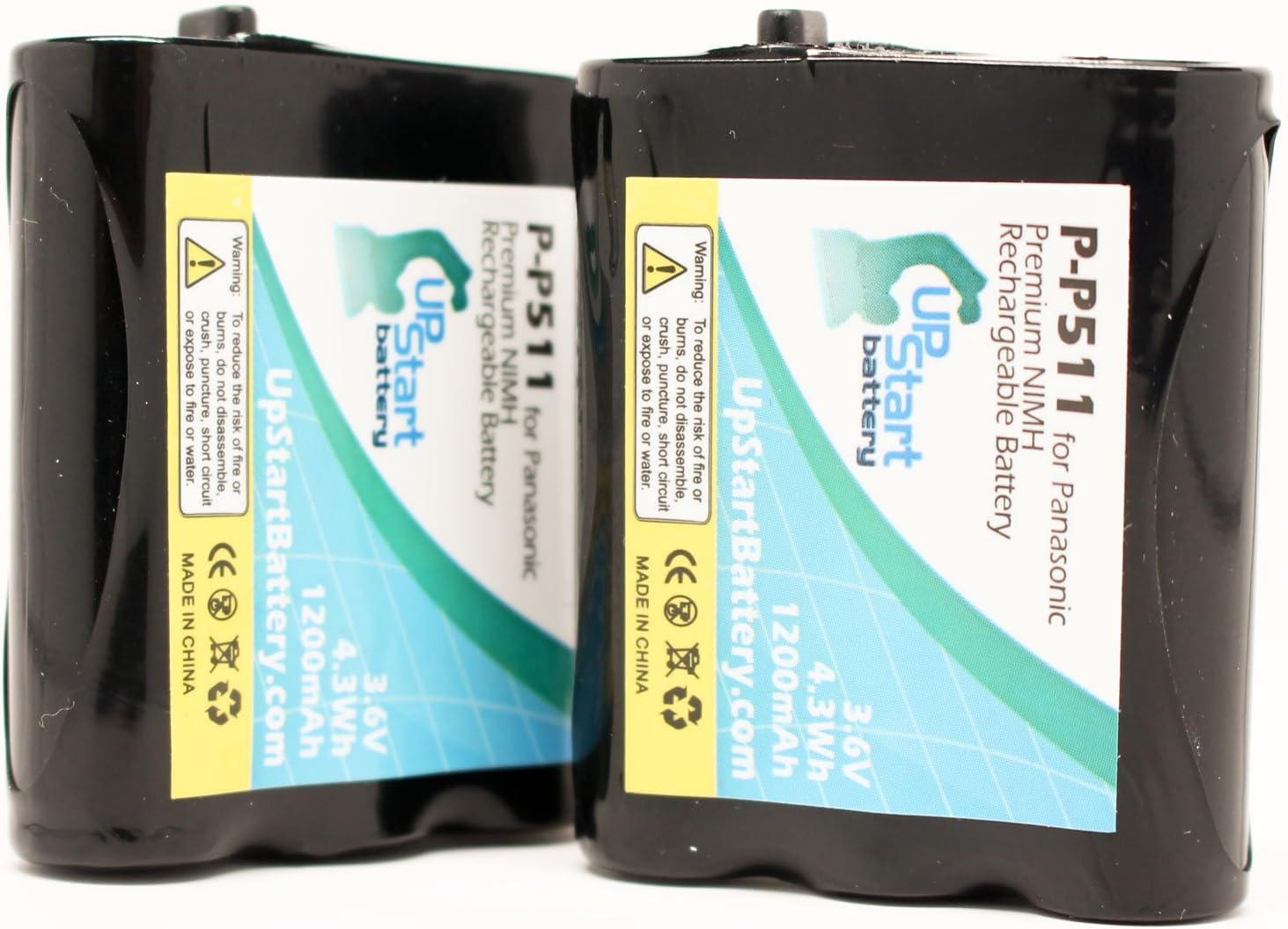 2X Pack - Compatible with Panasonic KXTGA270S Battery - Replacement for Panasonic Cordless Phone Battery (1200mAh 3.6V NI-MH)