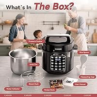 Vista 9 de Olla a presión eléctrica 9 en 1 de 6 cuartos, olla interior de acero inoxidable, cocina multifunción programable de 12 con diseño de ventilación